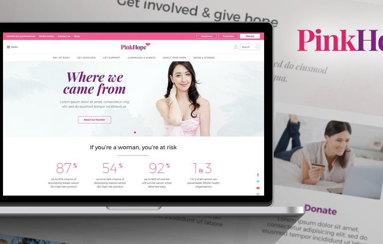 Website redesign for Pink Hope