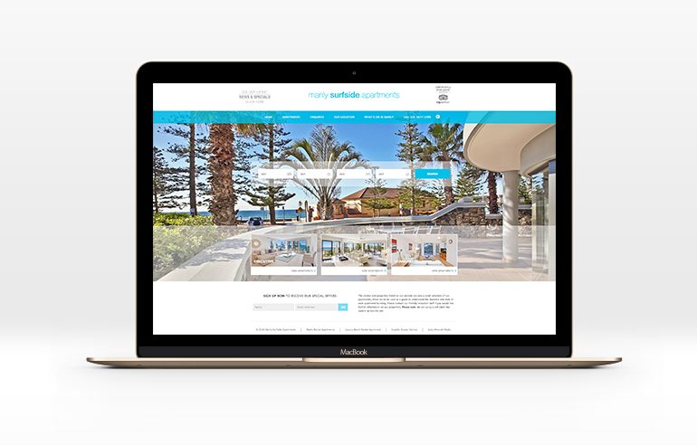 Website Design for Manly Surfside Apartments